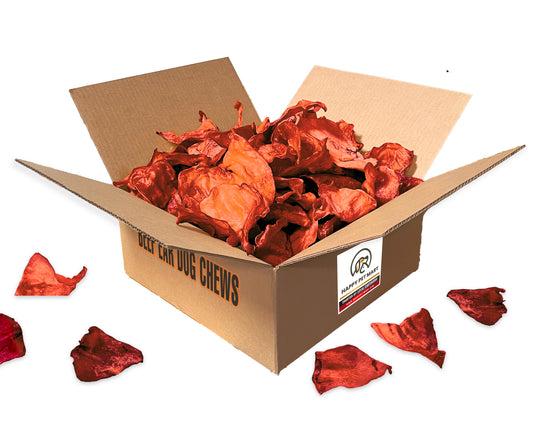 Happy Pet Mart Small Smoked Beef Ears for Dogs - Pack of 50