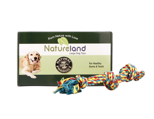 Natureland Rope Dog Toys for Aggressive Chewers Medium & Large Breed