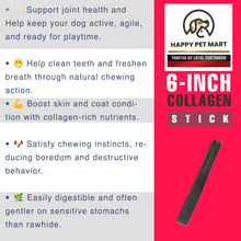 6-Inch Odor-Free Collagen Sticks for Dogs