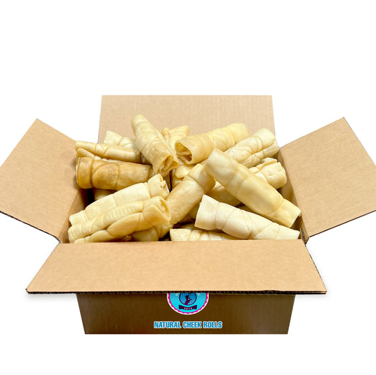 ADTC Natural 6" Cheek Rolls – Premium Dog Treats for Healthy Chewing