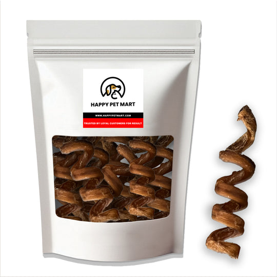 6" Bully Stick Springs for Dogs - Fun Challenging Single Ingredient Chew Dog Treats