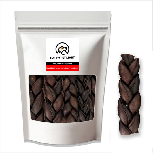 Happy pet Mart 6" Beef Collagen Braids for Dogs - Healthy Long Lasting | Oder free