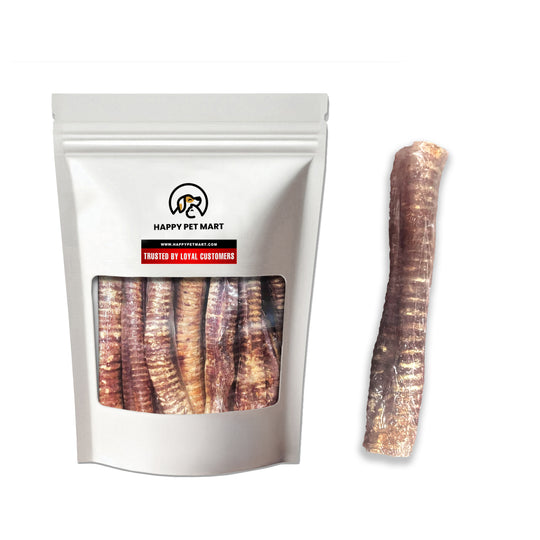 Happy Pet Mart 12" Trachea - Natural Dog Treats - Single-Ingredient - 100% digestible