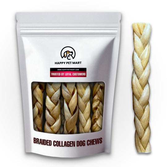 Odor-Free Braided Collagen Dog Chews (10-Inch)